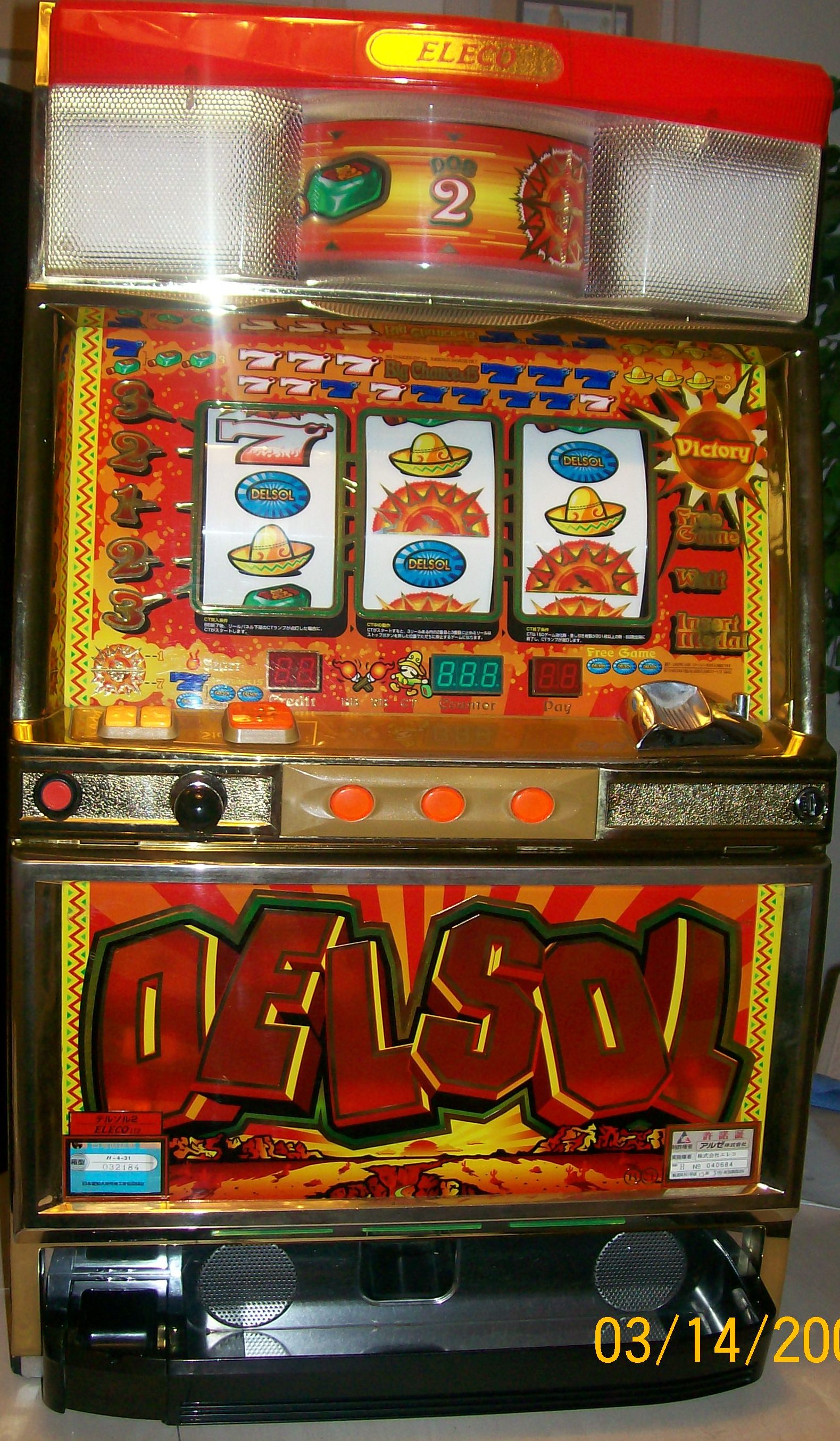 value of del sol slot machine used